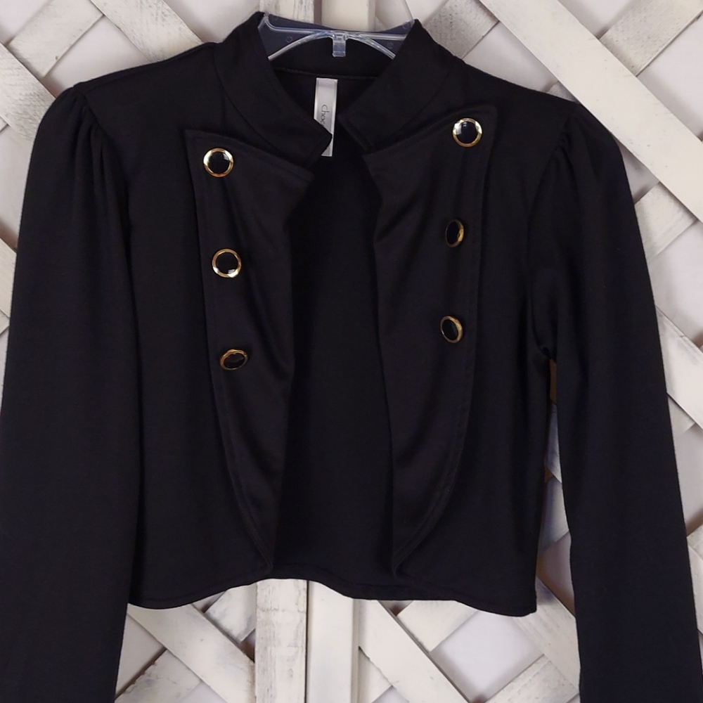 Chocolate Brand Black Crop Jacket in Size Medium